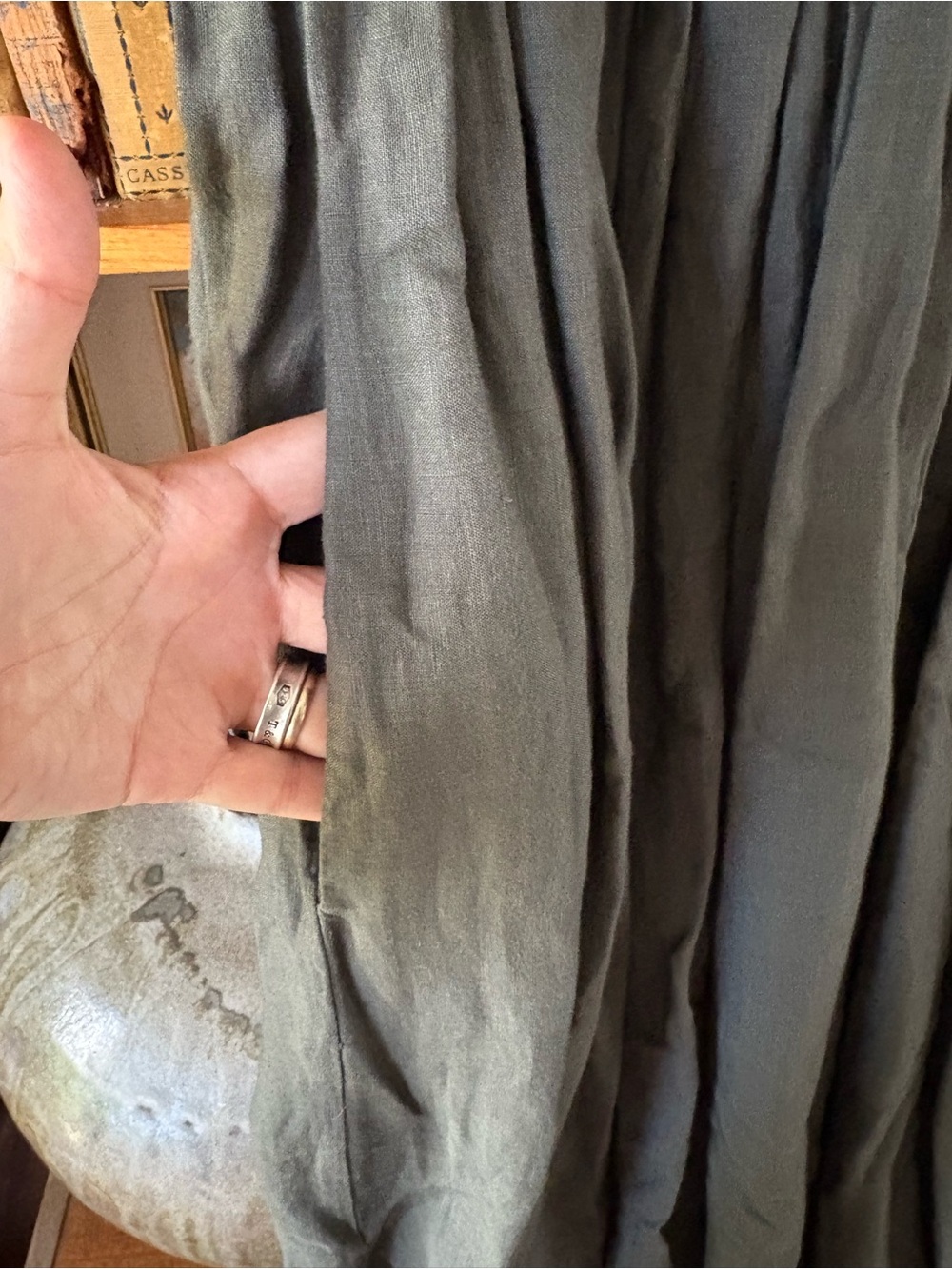 Aspesi Quiet Luxury 100% Linen Full MIDI Dress M - Picture 5 of 10